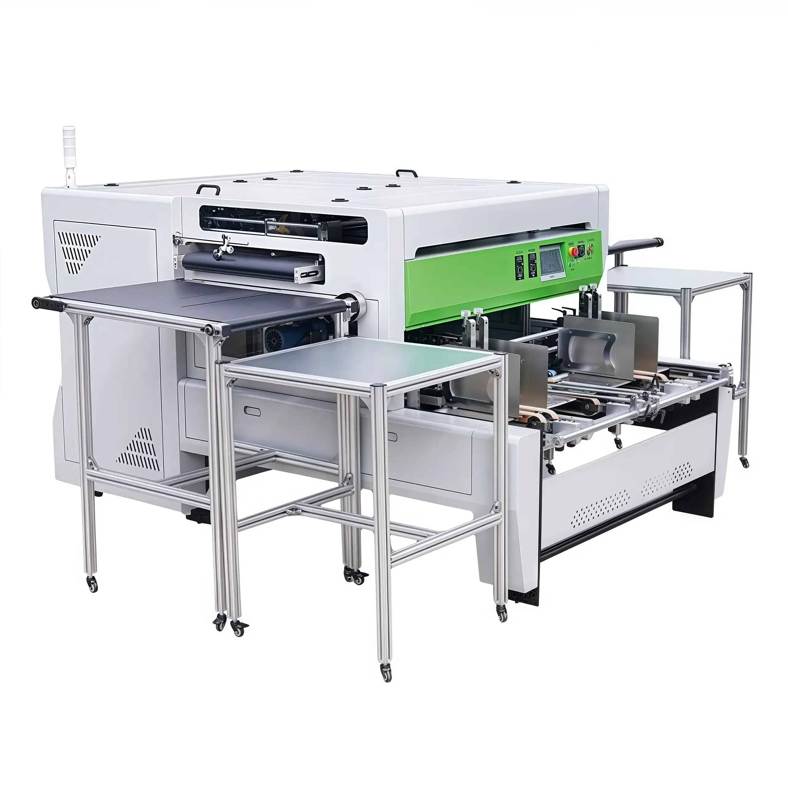 HR-1000C/1300C Slotting Machine for precise cardboard slitting with adjustable slot angles.