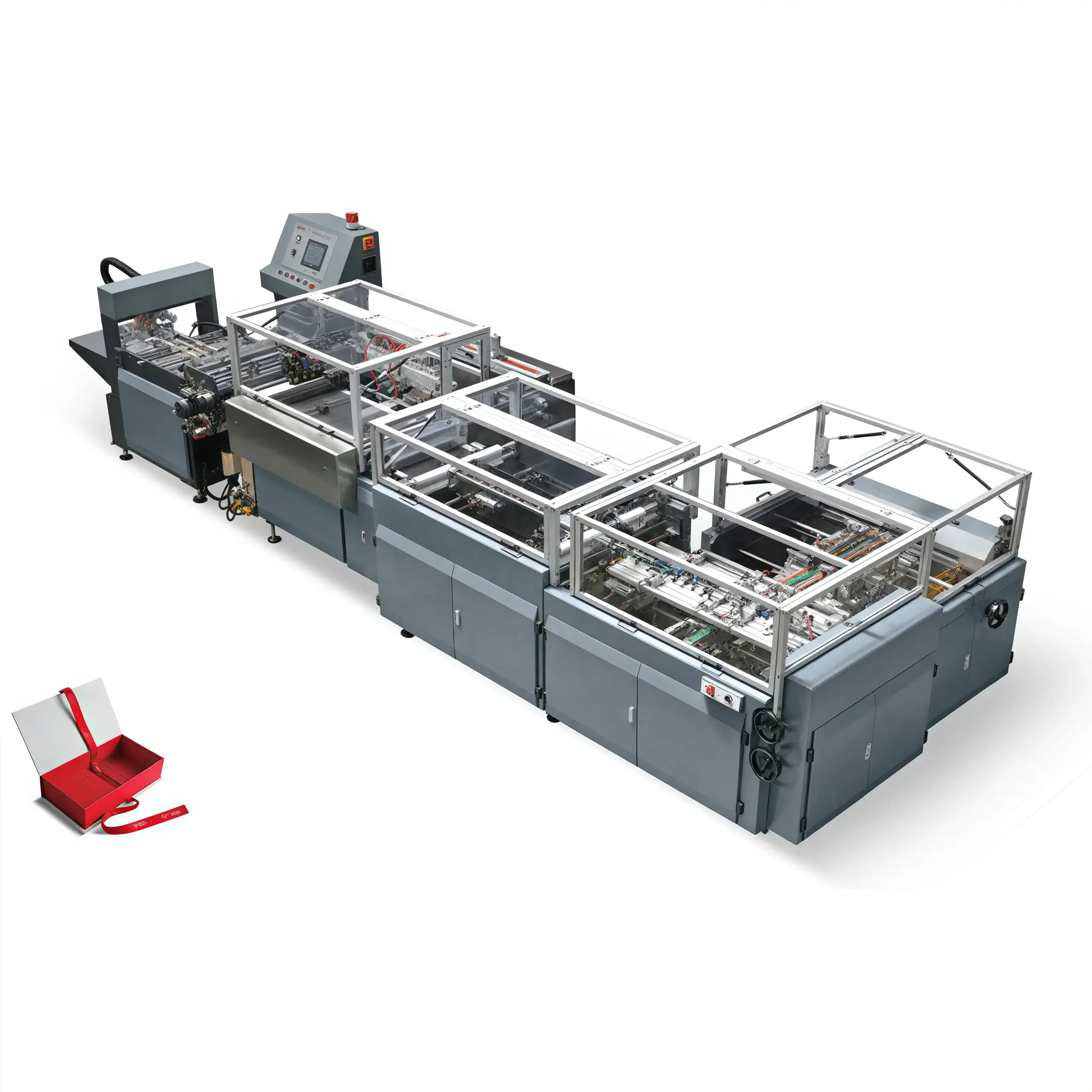 QFM 460G Automatic Case Making Machine with robust construction for high-precision production of cardboard cases.